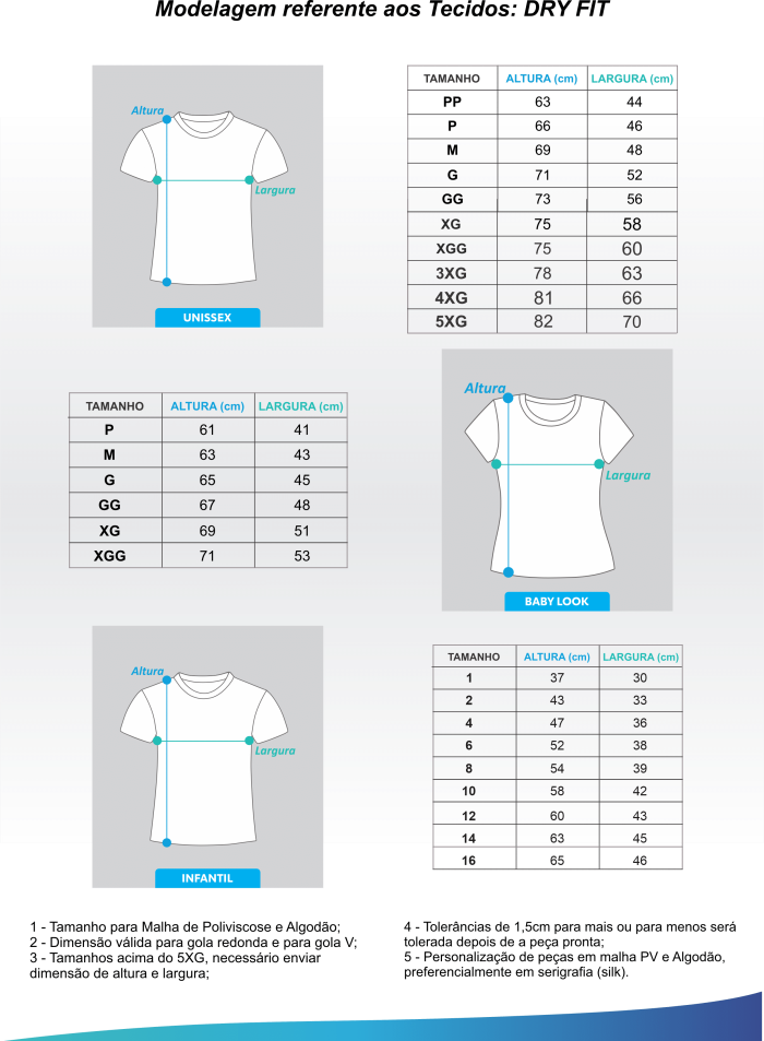 TABELA DE MEDIDA - CAMISETAS PARANÁ 7