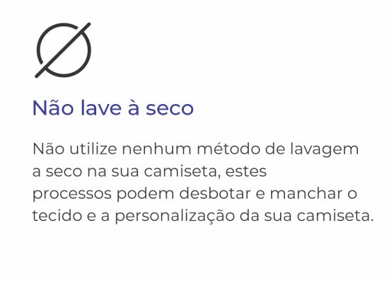 nÃo lave a seco